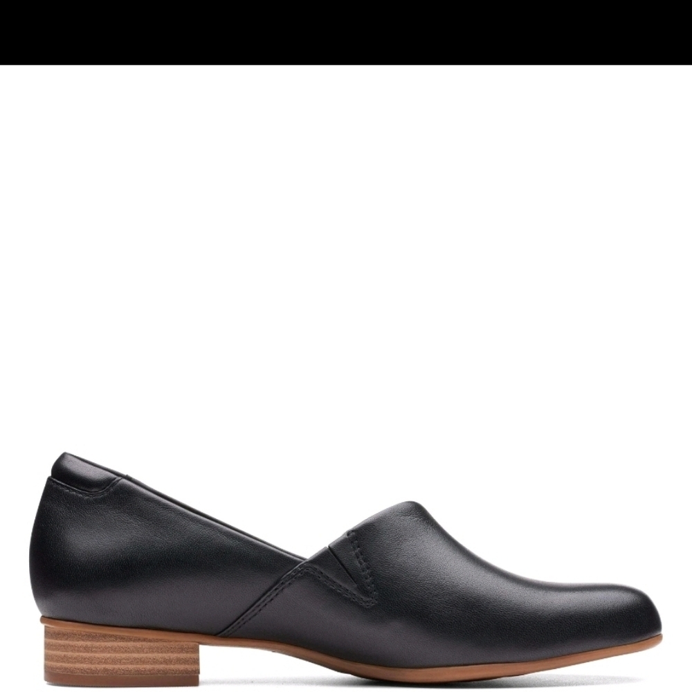 Clarks Juliet Palm Black Leather Shoes - Picture 7 of 9